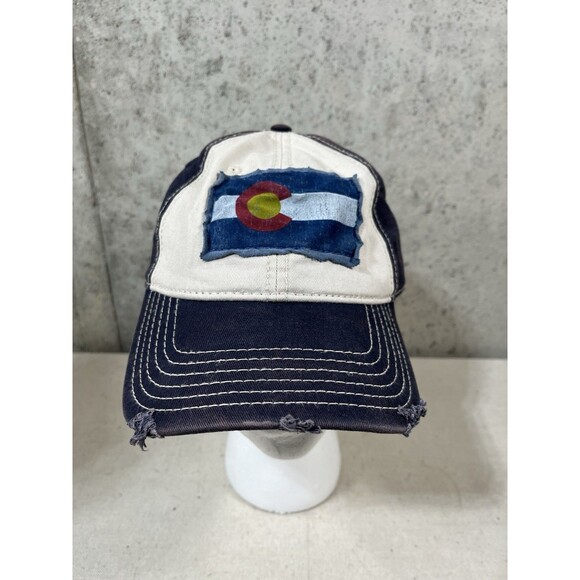 Colorado Hat Cap Strap Back Blue Flag Logo Outdoors One Size Adjustable Otto - Picture 1 of 6